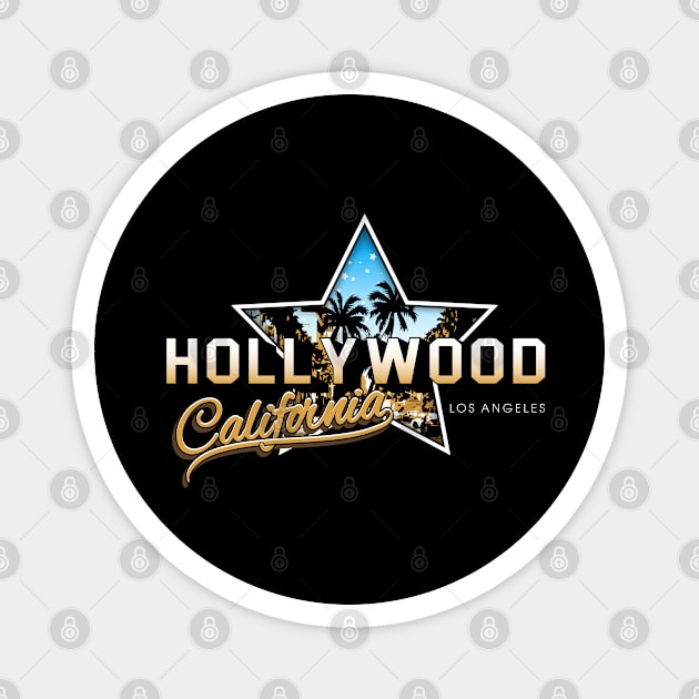 Hollywood Star - California Los Angeles Magnet by fathurdavega